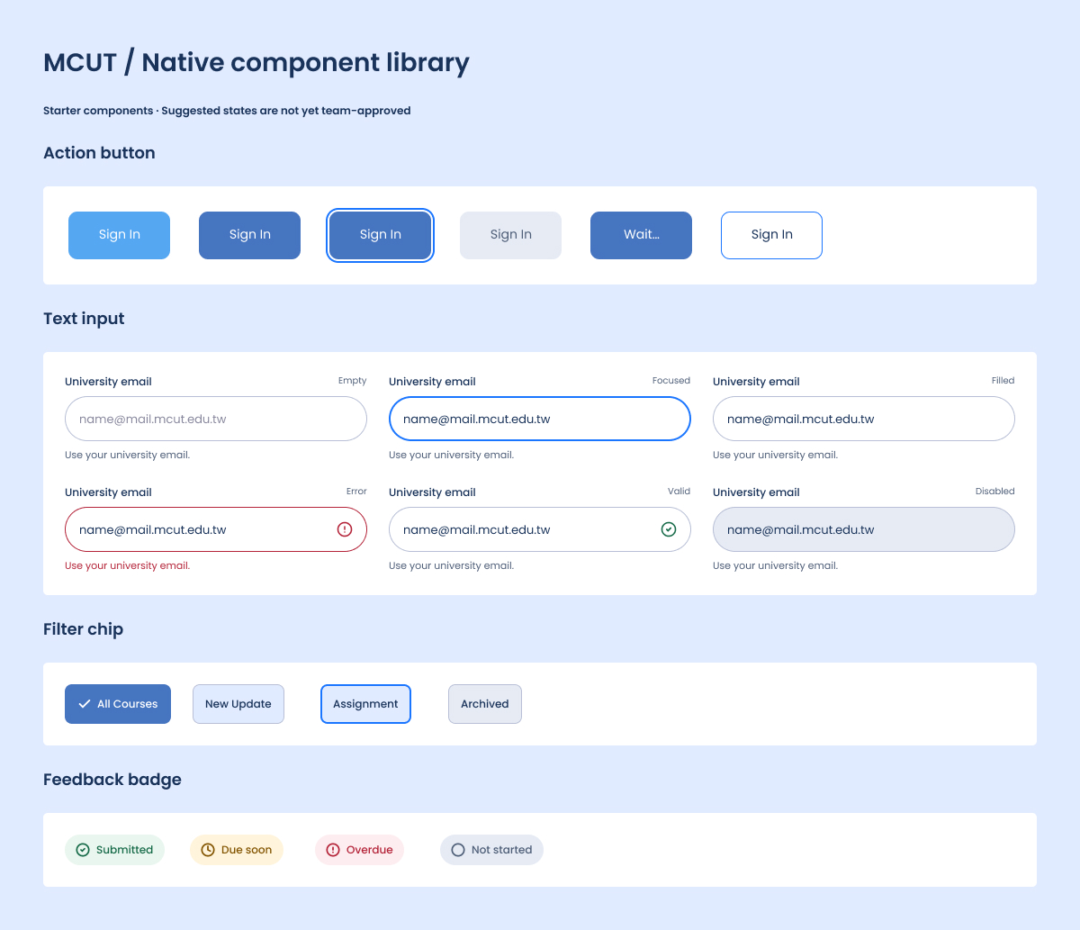 Native component library